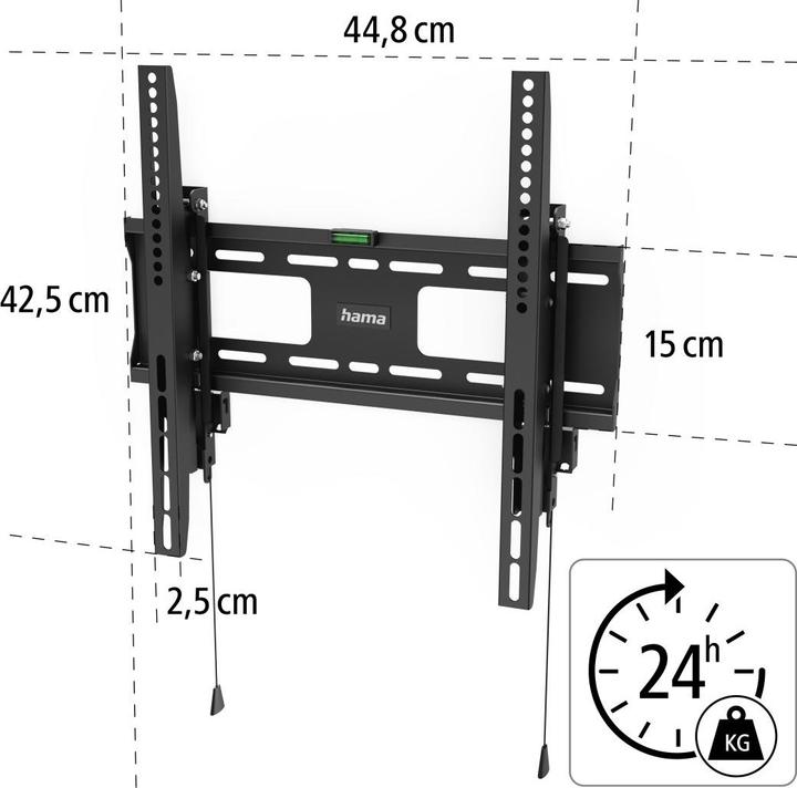 Image du produit Hama Support TV mural, inclinable, antivol 65 (Mur, 65", 50 kg)