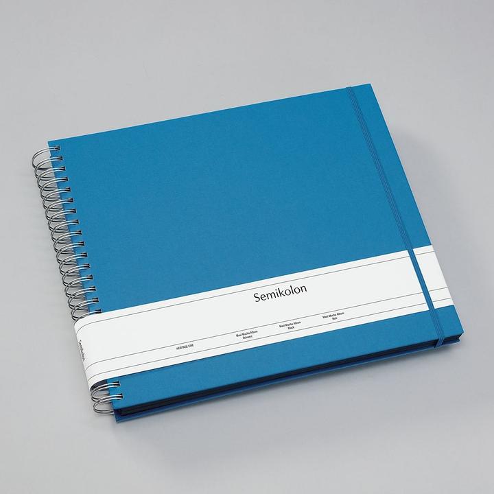 Image du produit Semikolon Album photo Maxi Mucho 34.5 x 30 cm bleu, pages noires (10 x 15 cm, 9 x 13 cm)