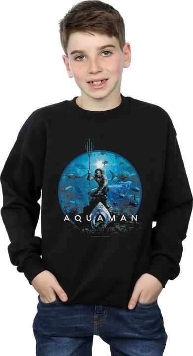Immagine prodotto Aquaman Circle Poster Felpa Ragazzi (140, 146)