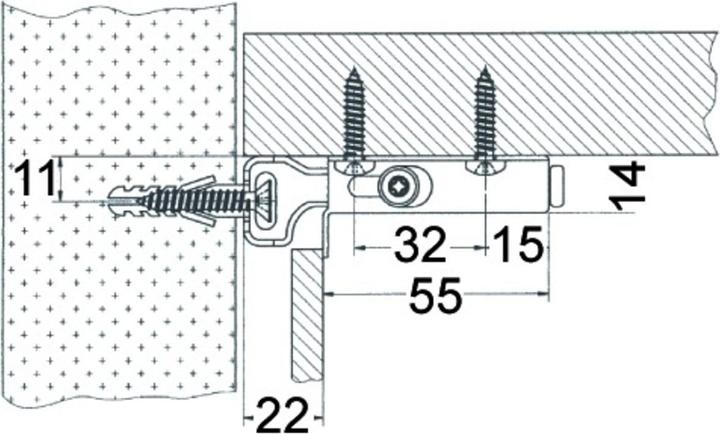 Immagine prodotto Werkstarck Schrankaufhänger links vernickelt, Tragk (1 pz.)