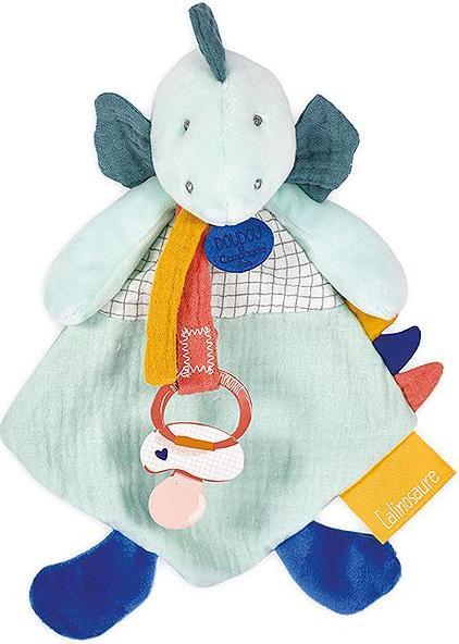 Produktbild Doudou et Compagnie Dino Filou Schmusetuch mit Schnullerhalter,mandel