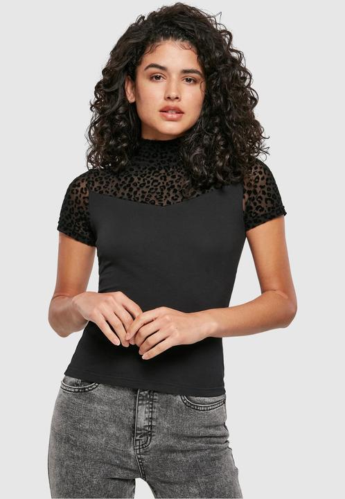 Immagine prodotto Urban Classics Maglietta a collo alto con pizzo Flock da donna (XS)