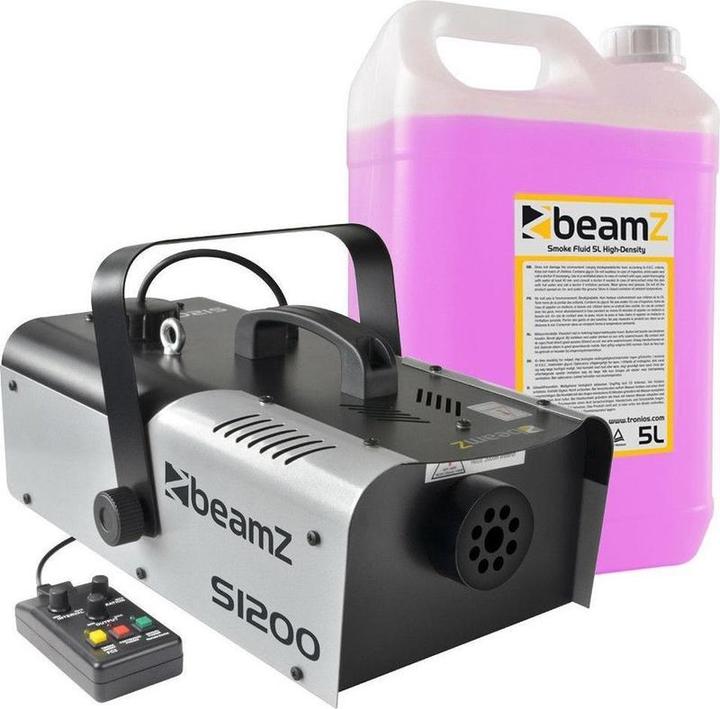 BeamZ Smoke machine - S1200 with, among others, Timer & 5 liters of smoke fluid - 1200W