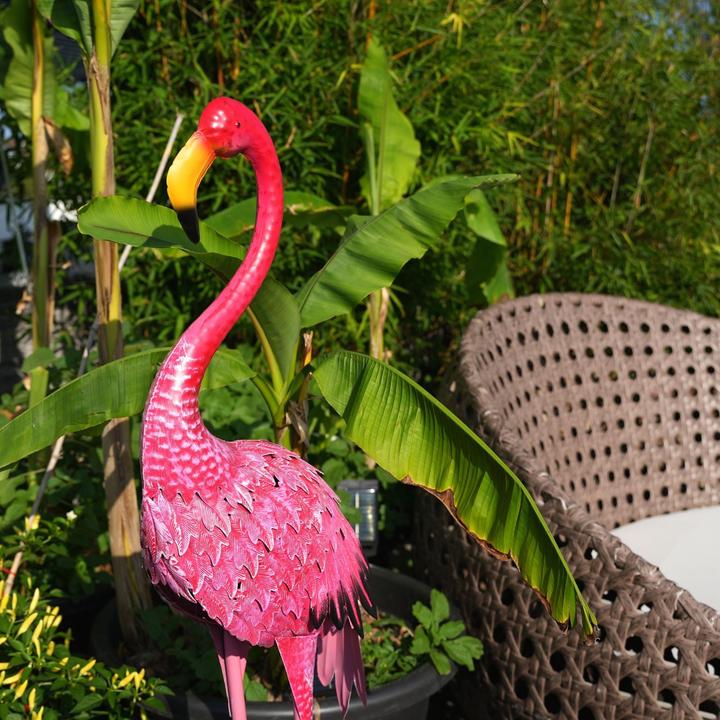 Actual product image Hermex Flamingo metal garden decoration decorative figure garden sculpture garden figure