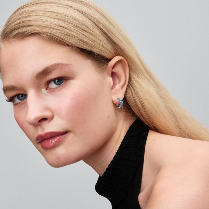 Image du produit Pandora Boucles d'oreilles créoles bleu clair (Argent 925)