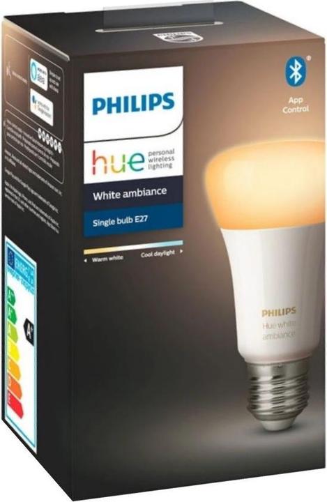 Image du produit Philips Hue White Ambiance BT (E27, 9 W, 806 lm, 2 x, F)