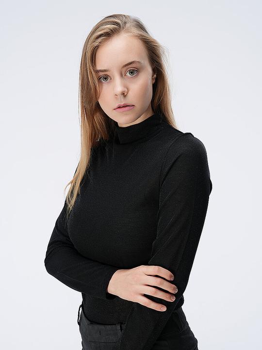 Immagine prodotto Drykorn Stand-Up Collar Fjola Pullover Glitter Black (L)