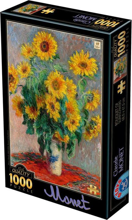 Actual product image DToys Puzzle 1000 pieces Claude Monet - Bouquet of Sunflowers (1000 pieces)