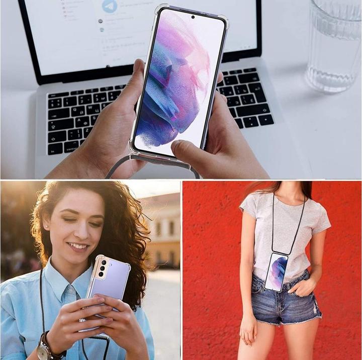 Actual product image Screenguard Samsung Galaxy S21+ Loopster Necklace Case