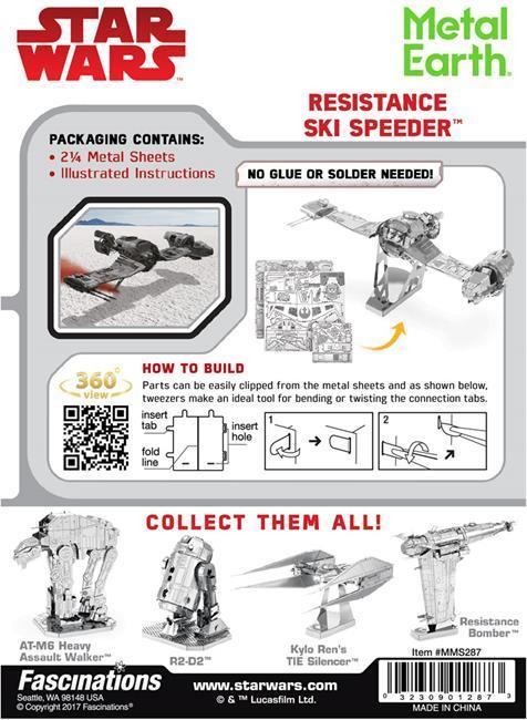 Produktbild Metal Earth constructie speelgoed Star Wars - Resistance Ski Speeder