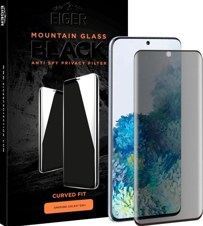 Actual product image Eiger Mountain Glass Black Edge (1 Piece, Samsung Galaxy S20+)