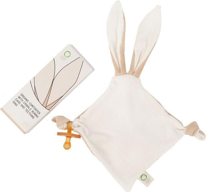 Image du produit Wooly Organic Camarade de jeu Oreilles de lapin bio avec anneau de dentition 19cm