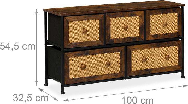 Produktbild Relaxdays Kommode (100 x 32.5 x 54.5 cm)