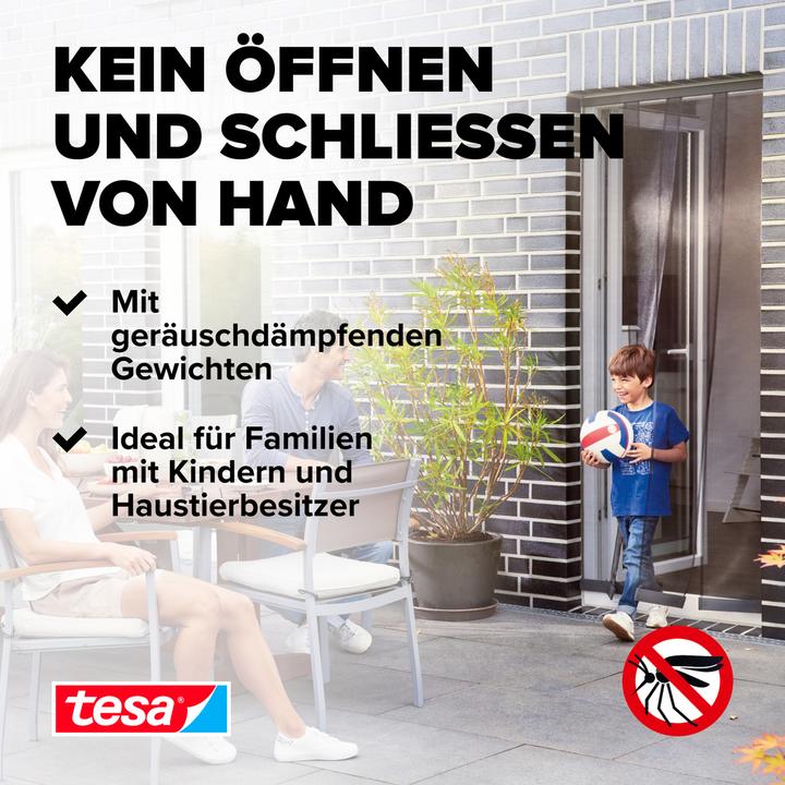 Actual product image tesa Insect screen aluminium slatted door for balcony and patio doors (95 x 220 cm)