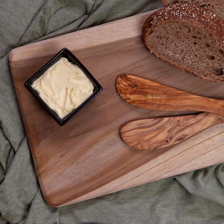 Produktbild Natura Punto 2er Set Buttermesser aus Olivenholz (2 Stück, Besteck Set)