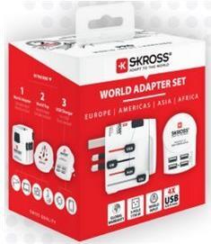 Image du produit Skross Adaptateur de voyage mondial PRO+ 4x USB