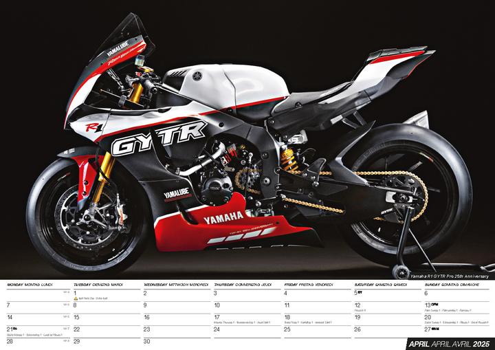 Image du produit Motos 2025 - Le calendrier moto (42 x 30 cm, Couverture rigide, Allemand)