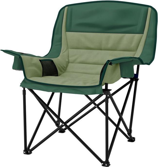 Actual product image Swisshandel24 Campingstuhl faltbarer Gartenstuhl mit Seitentasche, Becherhalter, Grün