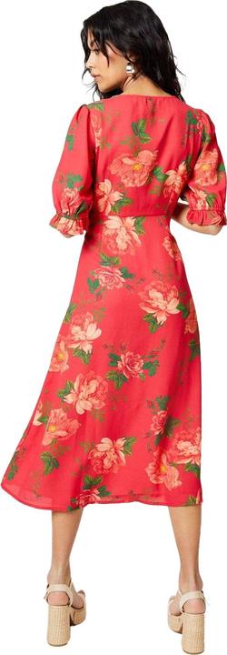 Actual product image Dorothy Perkins Womens/Ladies Floral Button Through Petite Midi Dress (36 D)
