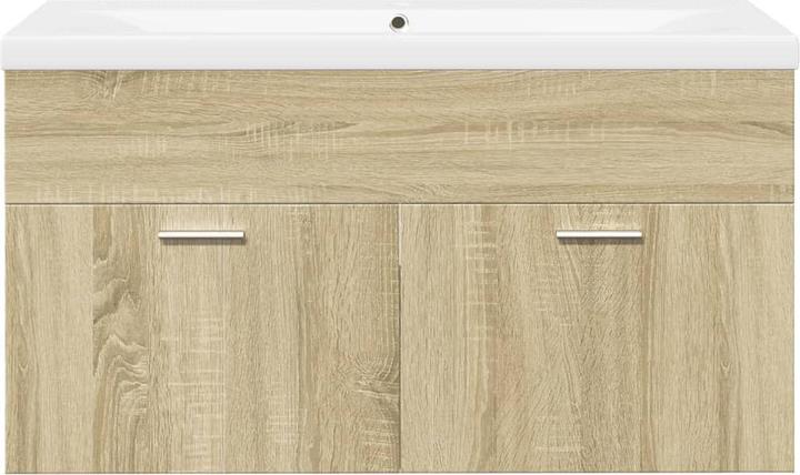 Actual product image VidaXL Vanity unit Wall-mounted vanity unit Bathroom cabinet with built-in basin