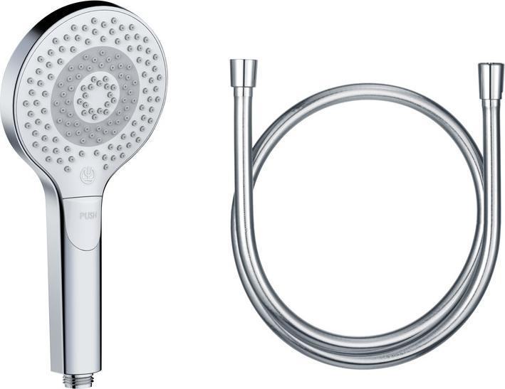 Actual product image Kludi X3 Shower set, shower head 11,7 cm + shower hose 1,6 m (3 Beam types, 15 l/min)