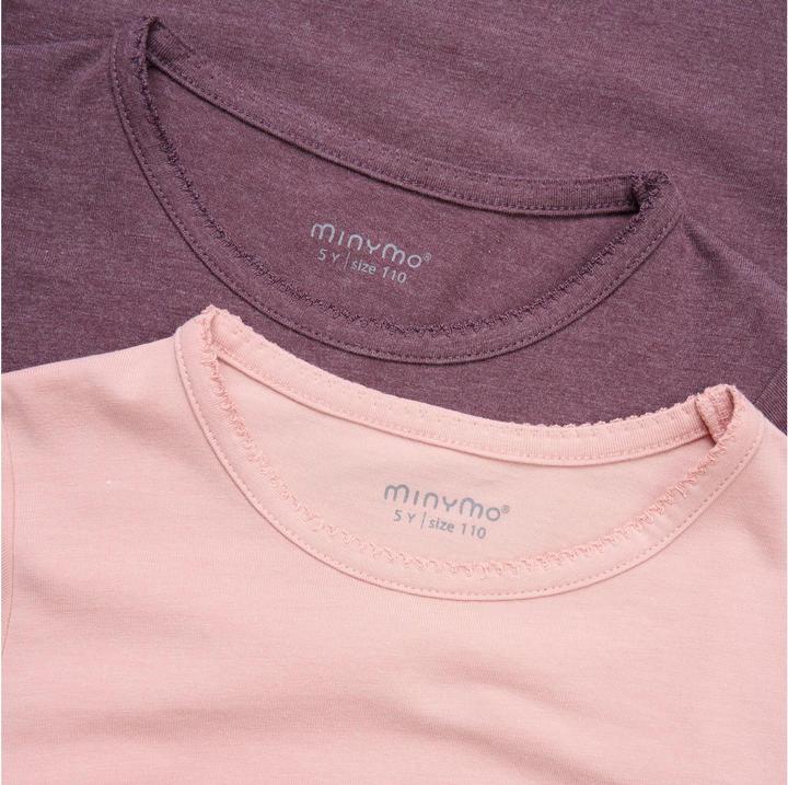 Actual product image Minymo T-shirt set of 2 Misty Rose size 104 (104)