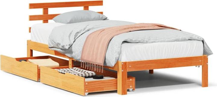 Produktbild VidaXL Bett mit Schubladen Kiefer (100 x 200 cm)