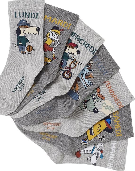 Actual product image Vertbaudet 7-pack of boys' Oeko-Tex socks (pack of 7, 19 - 22)