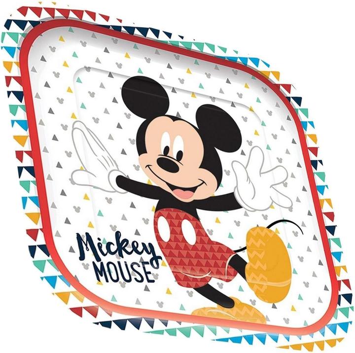 Produktbild Disney Quadratische Micky Maus Einwegteller aus Papier (4er Pack) (4 x)