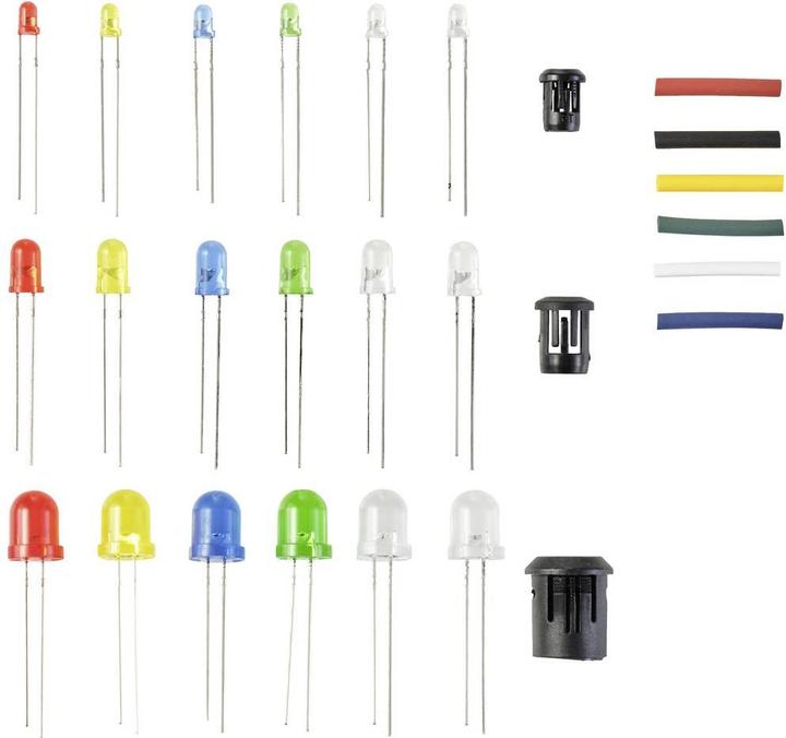 Produktbild Tru Components LED-Sortiment Rot, Blue, Grün, Gelb, Kaltweiss, Warmweiss Ru