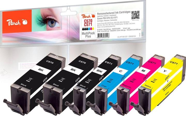 Image du produit Peach PGI-570/CLI571 MP Plus (M, Y, C, CF)