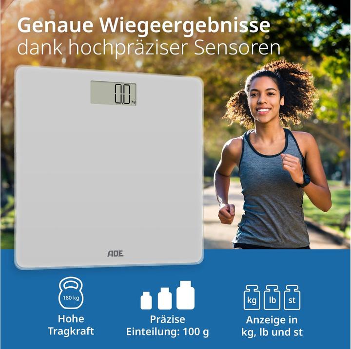 Produktbild ADE Personenwaage Amina Silber, Displaytyp: Digital (180 kg)