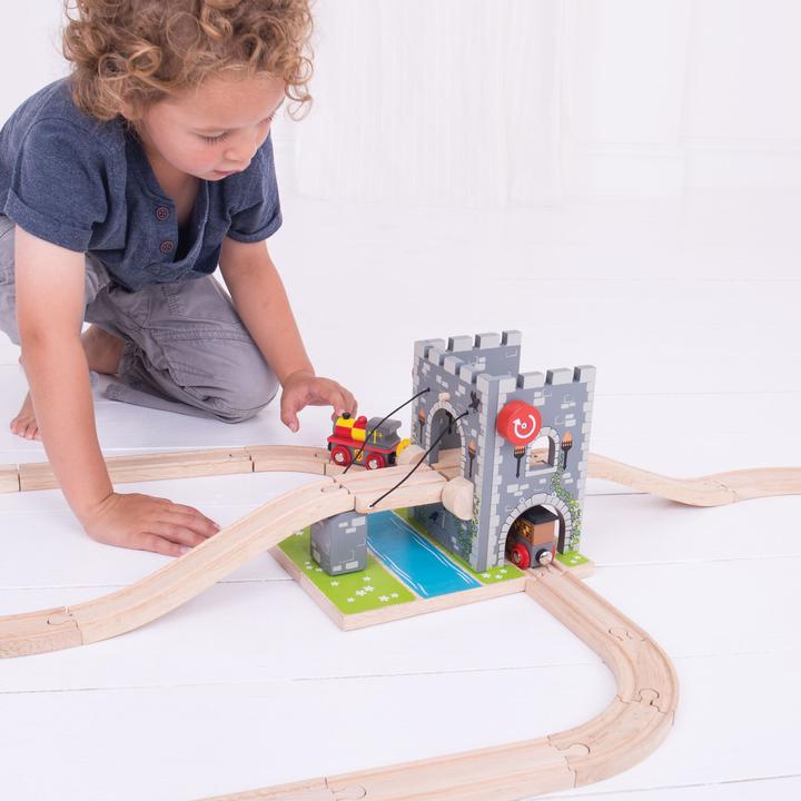 Produktbild Bigjigs Holz Schienen - Zugbrücke