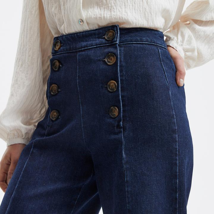 Produktbild La Redoute Collections Weite High-Waist-Jeans mit Hosenklappe (M)