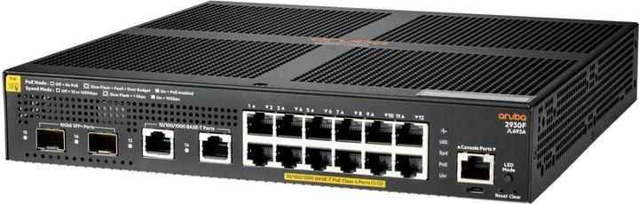 Produktbild HPE E Aruba 2930F Switch 2 SFP+/10Gbit/s G Ports, PoE+, Layer 3, VSF Stacking, RIP Routing, Acce (16 Ports)