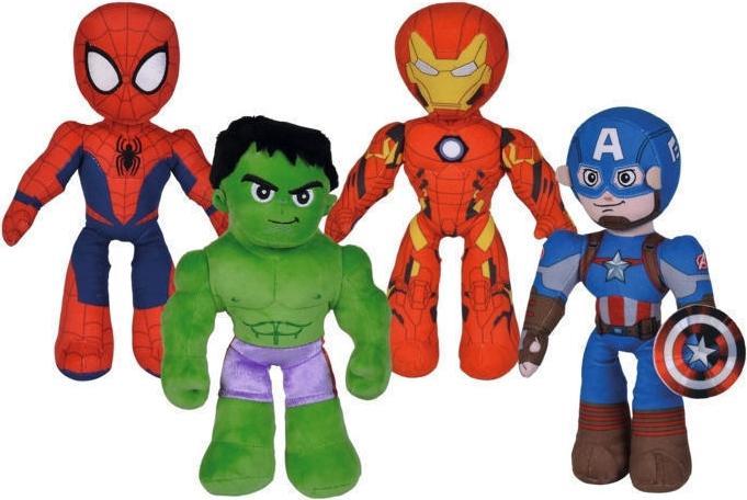 Immagine prodotto Simba Personaggi posable body cm.25 - 4 asst (Capitan America, Iron Man, Spider Man, Hulk)