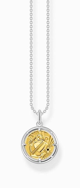 Immagine prodotto Thomas Sabo Collana Amore Fede Speranza (Argento 925, Annerito, Doratura in oro giallo 750, 40 - 45 cm)
