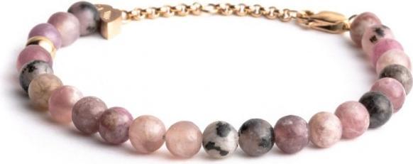 Immagine prodotto Didyma BRACCIALE - PIETRA NATURALE LEPIDOLITE - 16+2+2 CM (20 cm, Pietra naturale, Acciaio inossidabile 316L)