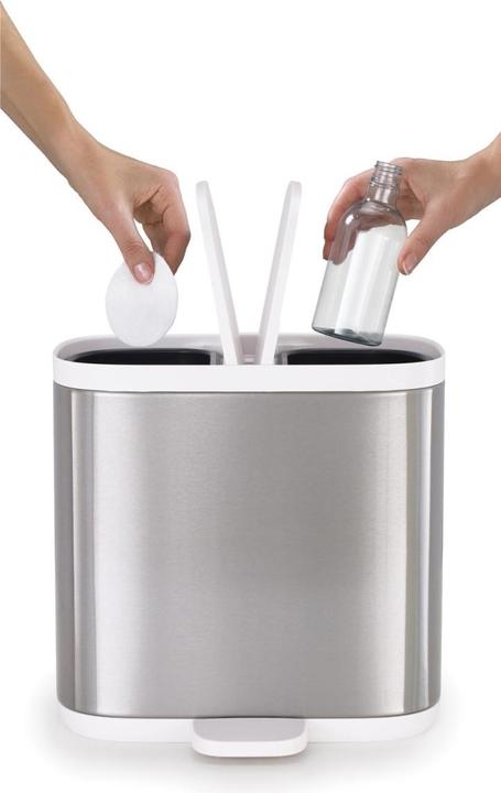 Produktbild Joseph Joseph Split Steel Trenn-Abfallbehälter, 2x3l, 27x18x28.4cm (6 l)