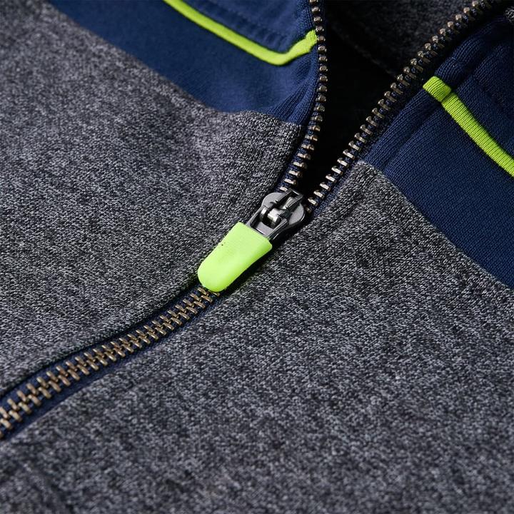 Produktbild VidaXL Kinder-Kapuzenpullover mit Reissverschluss Grau Melange (128)