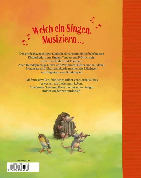 Actual product image Ravensburger Das grosse Liederbuch (German, Cornelia Haas, 2018)