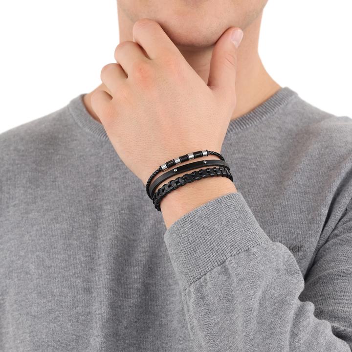 Image du produit S.Oliver Armschmuck für Herren, Edelstahl (21.50 cm, Acier inoxydable)