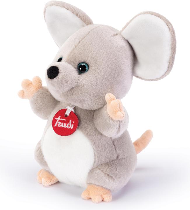 Trudi Classic cuddly toy mouse Martin 17 x 23 x 10 cm, size S, high quality soft toy with soft arms and (10 cm)