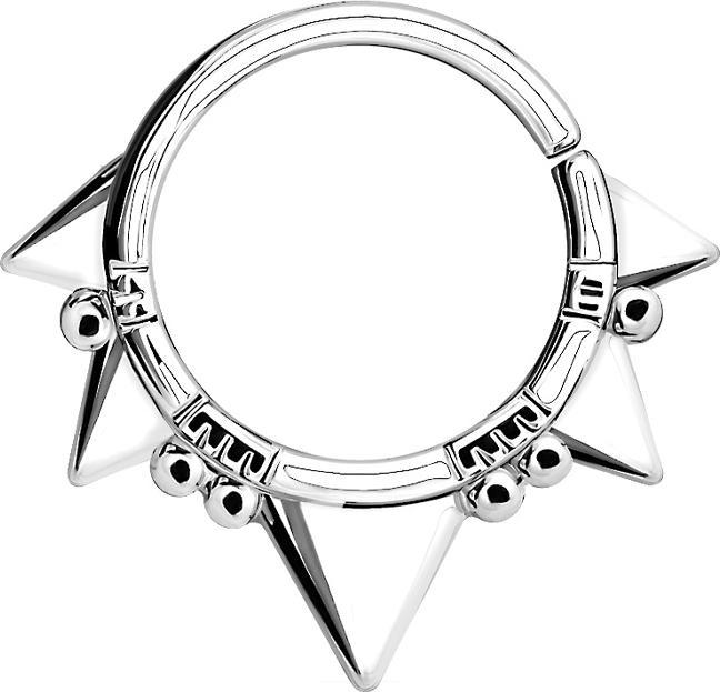 Produktbild Star Piercing Septum Ring fünf dreiecke silber (Messing)