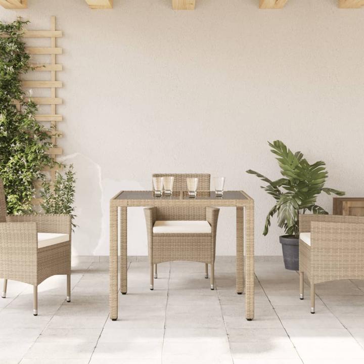 Image du produit VidaXL Gartentisch mit Glasplatte (90 cm)