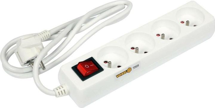 Actual product image Toya Power strip 4 sockets 1.5 m white (72525) (4 x, CEE 7/5, 1.50 m)