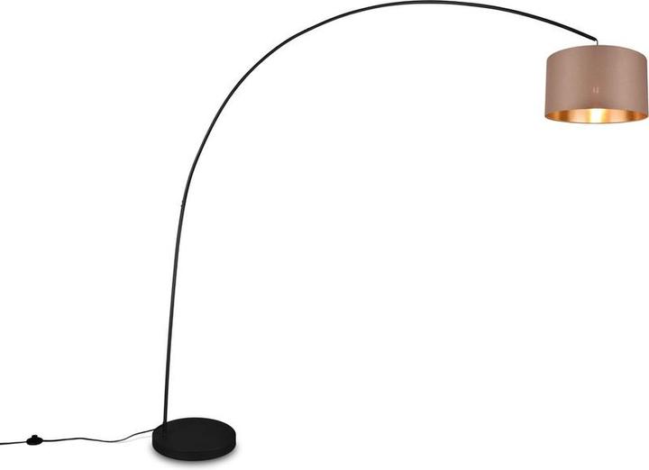 Produktbild Trio MANSUR SHOCS LAMP - BOOGLAMP - Schwarz + Taupe Kap - H210 cm (E27)