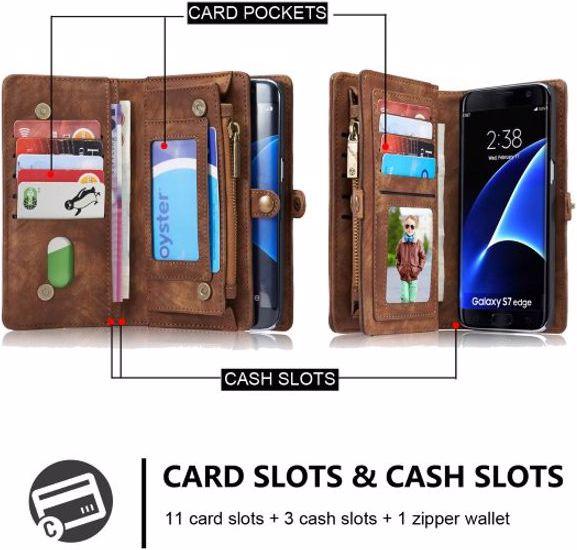 Actual product image Caseme Leather wallet with plastic cover (Samsung Galaxy S7 Edge)