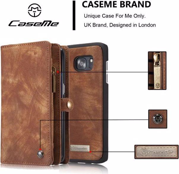 Actual product image Caseme Leather wallet with plastic cover (Samsung Galaxy S7 Edge)