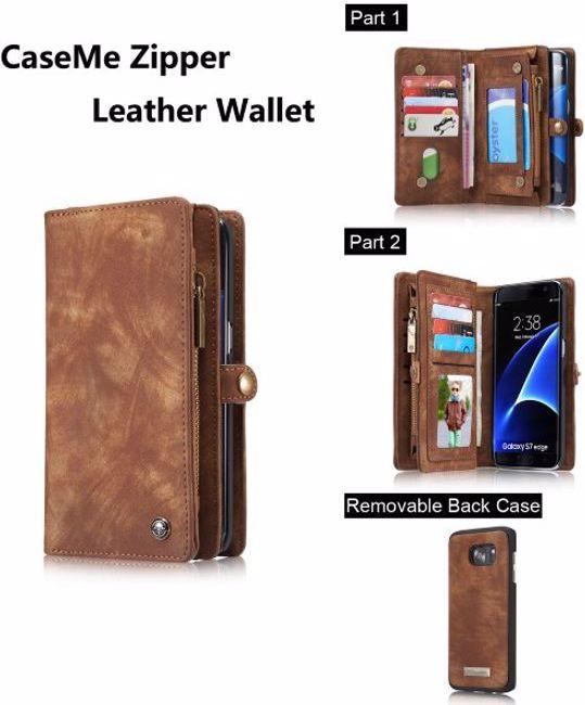 Actual product image Caseme Leather wallet with plastic cover (Samsung Galaxy S7 Edge)
